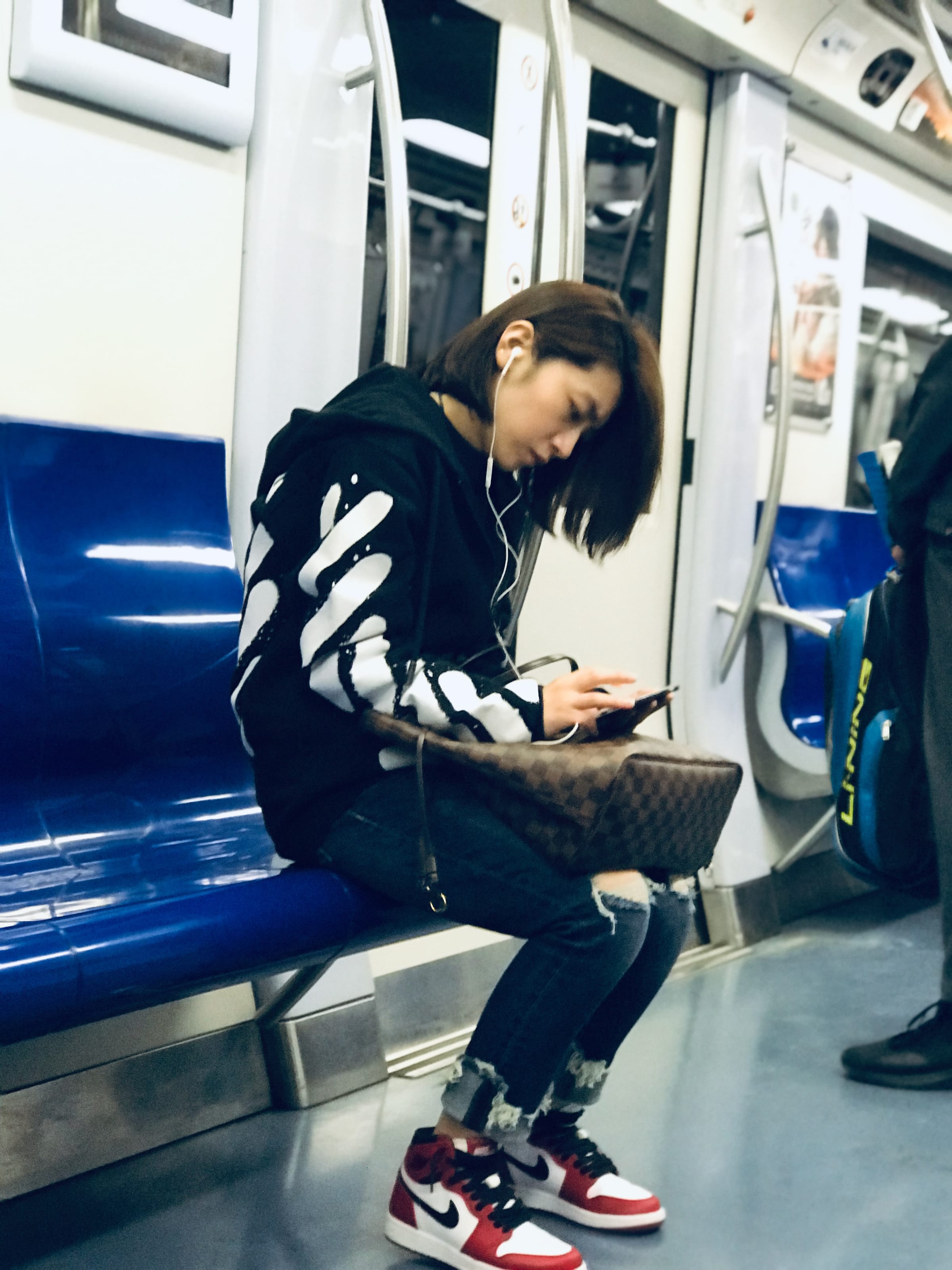 Rainbow over a backyard garden